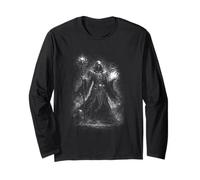 Necromancer Dark Wizard with Skeleton an Army Long Sleeve T-Shirt