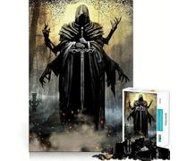 Necromancer on Graveyard 1000 Piece Jigsaw Puzzles for Adults Jigsaw Brain Play Relax Mind Sharp Edge Premium Gift (50x75cm)