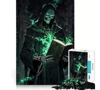 Necromancer's Forbidden Tome 1000 Piece Jigsaw Puzzles for Adults Memory Gain Peaceful Time Design Assembly Premium Gift (50x75cm)