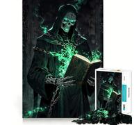 Necromancer's Forbidden Tome 1000 Piece Jigsaw Puzzles for Teenagers Jigsaw Mind Puzzle Tension Relief Art Assembly Premium Gift (38x26cm)
