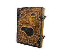 Necronomicon Evil Dead Dark Magic Book Leather Gothic Diary Devil Summoning Witch Horror Movie Prop Replica Large Grimour Wicca Shadow Book Spell Decoration 8" x 6"