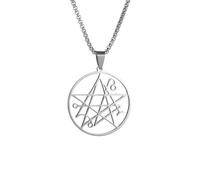 Necronomicon Stainless Steel Necklace Men Satanic Pendant Lovecraft Music Band Jewelry