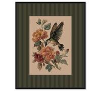 Nectar Harvest Canvas Print Botanical Art by Art Remedy, Black Frame, 20 x 24