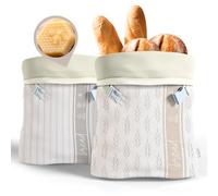Nectar & Nest Reusable Beeswax Bread Bags for Homemade Bread & Sourdough - XL Eco-Friendly, Natural, Food-Safe Storage Bag to Keep Loaves Fresh Longer - Sustainable, Zero Waste