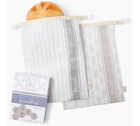 Reusable Bread Bags for Homemade Bread (2 Pack) - XL Cotton Beeswax Bags, Sourdough Bag, Beeswax Bag, Sourdough Storage