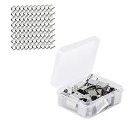 NectaRoy 80 Reusable Staples, Push Clamp Stapler Paper Clam Clip Refills for Fixing Loose Leaf Paper Bookbinding Documents Reports Assignments, Sliver