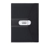 NectaRoy Notebook with Lock, A5 Business Lockable Diary, Locaked Travel Journal with Pen Holder&Card Slots, Office School Supplies Student Stationery, Size 8.6"x5.9"