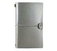 NectaRoy Retro Vintage Refillable Leather Notebook with Lined and Blank Inserts, Travelers Journals Diary Notepad,12x20cm