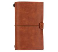 NectaRoy Retro Vintage Refillable Leather Notebook with Lined and Blank Inserts, Travelers Journals Diary Notepad,12x20cm