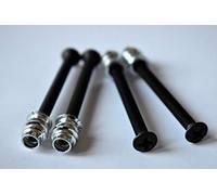 Nectite Guitar Neck Screws & Threaded Inserts - Black - for Fender Stratocaster & Telecaster - M4, 40 mm for Fender-style bass (Set of 4 with Mounting Tool)
