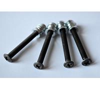 Nectite Guitar Neck Screws & Threaded Inserts - Relic - for Fender Stratocaster & Telecaster - M5, 45 mm Big Head (Set of 4 with Mounting Tool)