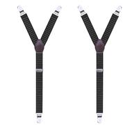 NECXON 1 Pair Shirt Stays for Men, Y-Shape Shirt Sleeve Garters for Men Suit Accessories for Men Adjustable Elastic Garters Mens Braces for Trousers With Strong Clips