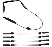 NECXON 4 Pcs Glasses Strap, Spectacles Cord Adjustable Glasses Chain for Women Non Slip Glasses Strap Sports Sunglasses Strap for Men Women (39 cm, Black)