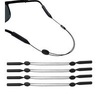 NECXON 4 Pcs Glasses Strap, Spectacles Cord Adjustable Glasses Chain for Women Non Slip Glasses Strap Sports Sunglasses Strap for Men Women (30 cm, Black)