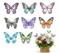 NECXON 8 Pcs Diamond Art, Diamond Painting Great Garden Decoration Diamond Painting Set Adult Diamond Butterflies Decoration Garden Diamond Painting Art for Garden Decoration