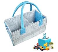 NECXON Carry Case Box Storage Carrier with Handle & Side Net Pocket - Blue