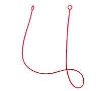 NECXON Earplug Lanyard, Tug-Resistant Safety Cord, Silicone, Anti-Lost, Red