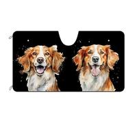 Nederlandse Kooikerhondje Dog Couple Windscreen Cover Keep Cooler Car Window Covers Block Uv Rays Windscreen Car Sunshades Universal For Suv Summer Auto S