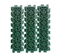 NEDHDEN Interlocking Drainage Floor Tiles Plastic Non Slip Modular Drain Mat L20cm H3cm 6 Pack for Outdoor Patio Pool Bathroom Stone Grass Grid,Green,5 cm wide