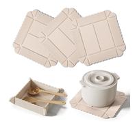 nediea 3 Pcs Magnetic Silicone Trivet, Multifunctional Hot Pot Pads & Foldable Storage Tray, Heat Resistant & Non-Slip Kitchen Trivet for Countertop Table Protection