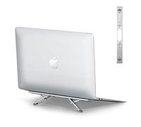 nediea Foldable Laptop Stand, Laptop Feet Riser for Desk, Laptop Cooling | Mini Foldable & Portable Elevator, Compatible with MacBook Air Pro, Dell, HP, Lenovo, More 10-15.6” Laptops & Keyboards