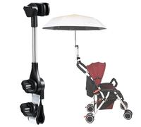 nediea Golf Umbrella Holder for Trolley, Adjustable Connector Clip to Handlebar, Umbrella Stand for Stroller, Baby Pushchair Umbrellas Attachment, Universal Clamp for Buggy, Wheelchair, Beach Chair