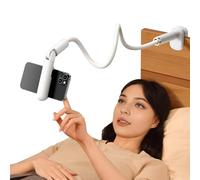 nediea Gooseneck Mobile Phone Holder for Bed, Flexible Mobile Phone Holder Bed, Mobile Phone Holder Bed Long Arm with 360° Rotating Mini Clamp, Compatible with 4.7-6.8 Inch Devices (35.43 Inch Long