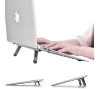 nediea Mini Laptop Stand for Desk, Keyboard Feet Riser, Laptop Cooling | Foldable & Portable Elevator, Compatible with MacBook Air Pro, Dell, HP, Lenovo, More 10-15.6” Laptops