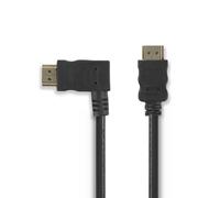 Nedis 1.5m HDMI Left Angle 90° UHD High Speed Cable for HD TV Lead