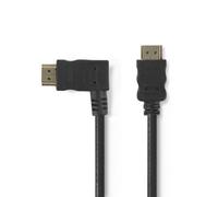 Nedis 1.5M High Speed Left Hooked Hdmi Connector Cable With Ethernet 4K 10.2 Gbps - Black