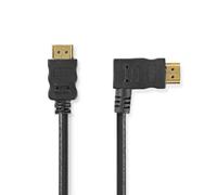 Nedis 1.5M High Speed Right Hooked Hdmi Connector Cable With Ethernet 4K 10.2 Gbps - Black