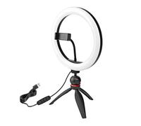 Nedis 10 Inch Video Light 120 LED with Smartphone Holder and Tripod