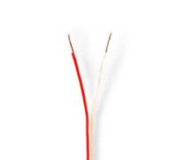 Nedis 100M Bi-Wire Audio Speaker Cable 2 X 0.75 mm Ofc, Pure Copper, Transparent