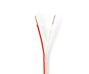 Nedis 100M Bi-Wire Audio Speaker Cable 2 X 0.75 mm Ofc, Pure Copper, Transparent