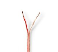 Nedis 100M Bi-Wire Audio Speaker Cable 2 X 1.50 mm Ofc, Pure Copper, Transparent