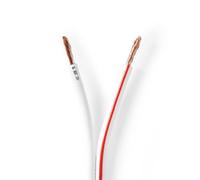 Nedis 100M Bi-Wire Audio Speaker Cable 2 X 2.50 mm Cca, White