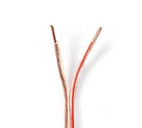 Nedis 100M Bi-Wire Audio Speaker Cable 2 X 4.00 mm Ofc, Pure Copper, Transparent