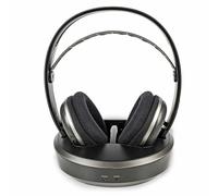 Nedis Wireless Headphones Radio Frequency RF Over-ear Charging Base Black/Silver