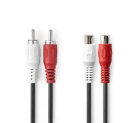 Nedis 10M Stereo Audio Phono Extension Cable 2X Rca Male To 2X Rca Female - Black