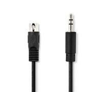 Nedis 1M 5 Pin Din Audio Cable Din 5-Pin Male To 3.5 mm Male Connector Adapter - Black