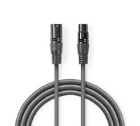 Nedis 1M Balanced Flexible Audio Cable Xlr 3-Pin Male To Xlr 3-Pin Female - Dark Grey