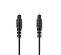 Nedis 1M Digital Audio Optical Toslink Spdif Cable, Optical Male To Optical Male - Black
