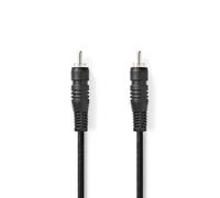 Nedis 1M Digital Cable Rca Phono Male To Rca Phono Male, Amplifier, Subwoofer - Black