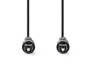 Nedis 1m Optical Audio Cable, Toslink to Toslink, Digital Audio Cable for DVD, Blu-ray or Game Console to Amplifier - Supports High-Resolution Sound and Home Cinema Systems