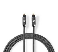 Nedis 1M Profigold Spdif Toslink Fibre Optic Digital Braided Cable Lead Audio