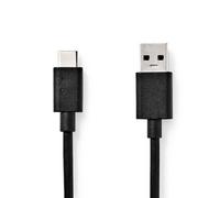 Nedis 1M Usb Cable 3.2 Gen 1 Usb-A Male To Usb-C Male, Data 5 Gbps, 60W Fast Charge - Black