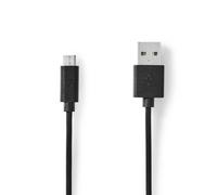 Nedis 1M Usb Cable Usb-A Male To Micro-B Male Device Connection Data Cable - Black
