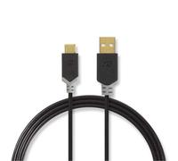 Nedis 1M Usb Cable Usb-A Male To Usb-C Male Data / Fast Charge 60W - Black / Grey