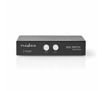 Nedis 2-Port Bi-Directional VGA Switch Black 2:1 or 1:2 For PC Laptop Mac