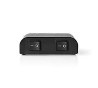 Nedis 2 Way Speaker Switcher Selector Box with Terminal Clamp Connectors 150W Switchable, Black